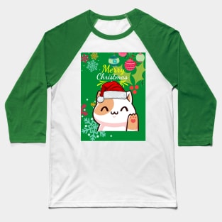 Meowie Christmas Baseball T-Shirt